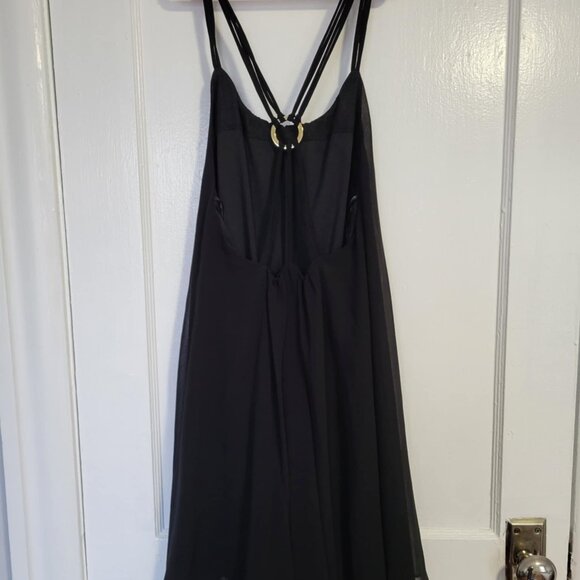 Short Black Strappy Cocktail Dress, ASOS Size 2 - Picture 3 of 10